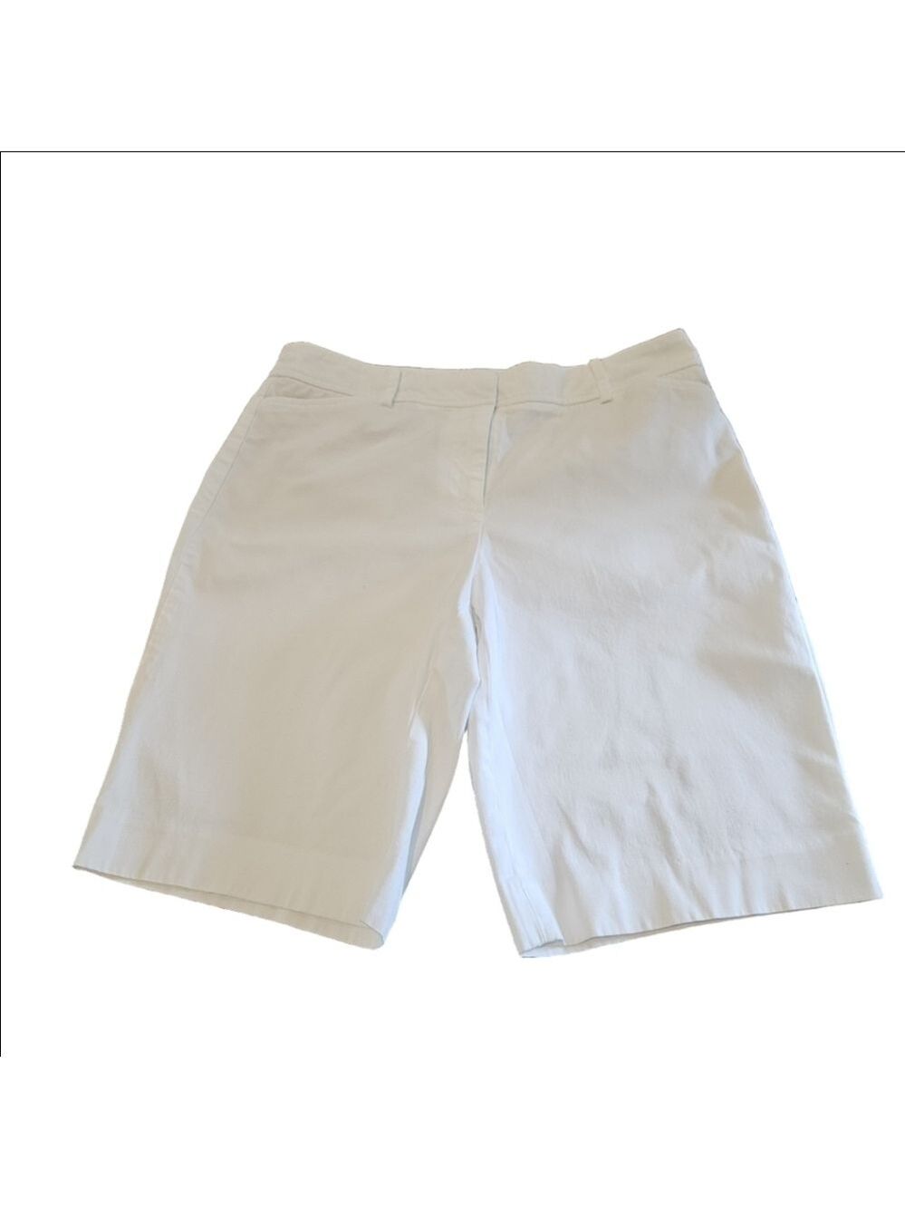 Talbots Women's Perfect Short Easy Stretch Twill, White, Size 6, 10"